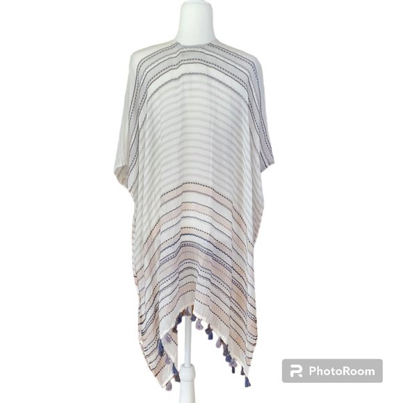 Soft Surroundings Boho Open Front "Cape May Topper" Flawed, but Easily Mendable - Picture 4 of 12